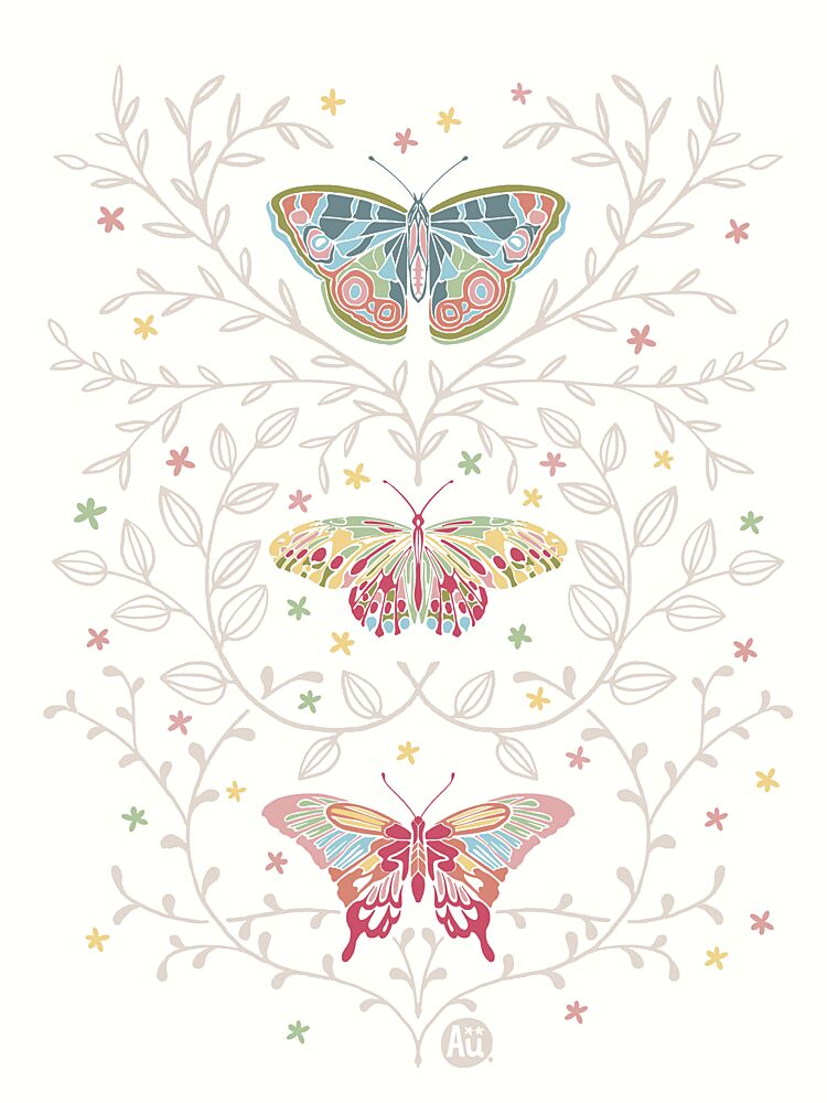Graceful Butterfly Vines art print by Aia Ueno for $57.95 CAD