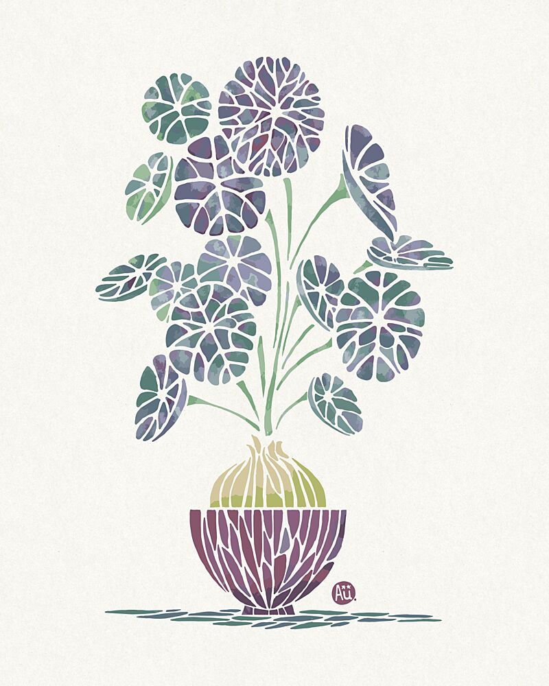 Stylized Potted Plant art print by Aia Ueno for $57.95 CAD
