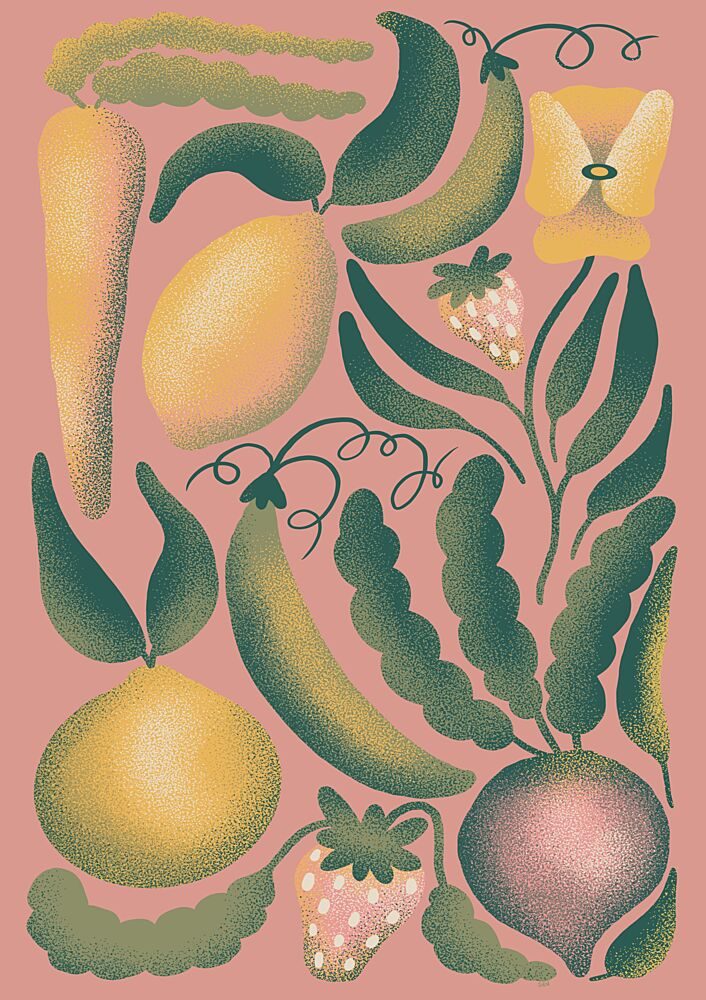 Vibrant Garden Produce art print by Senna-Mia Rahner for $57.95 CAD