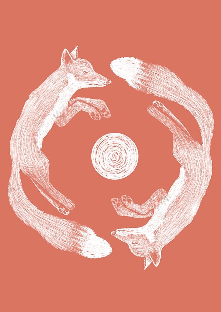 Dreaming Fox Embrace art print by Senna-Mia Rahner for $57.95 CAD