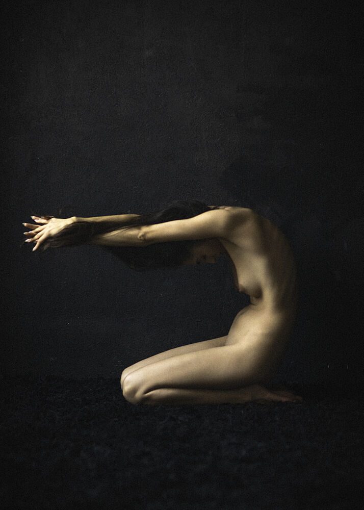 Graceful Kneeling Form art print by Majo Weber Ep for $57.95 CAD