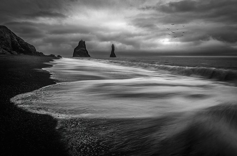 Dramatic Black Sand Beach art print by Irene Wu for $57.95 CAD
