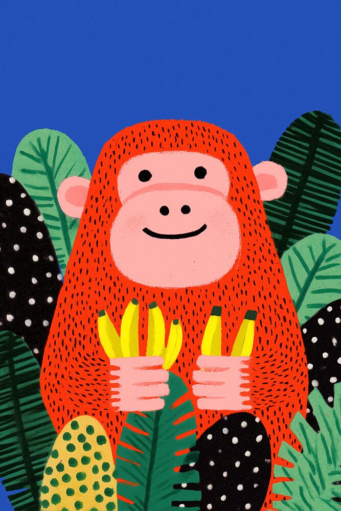 Banana Buddy art print by Treechild for $57.95 CAD