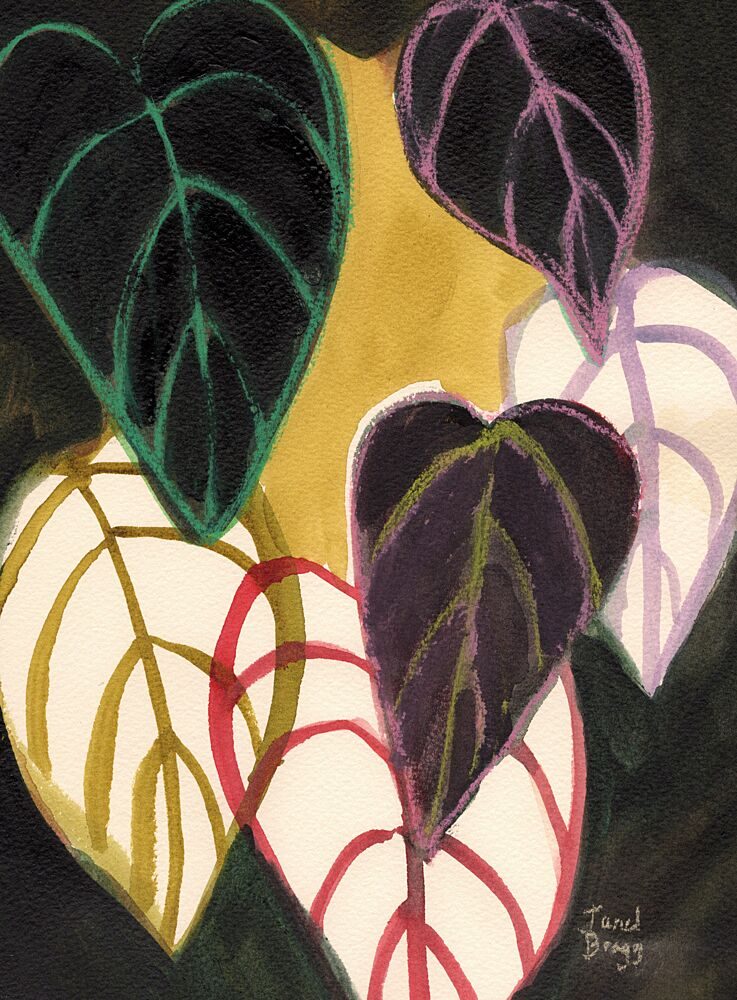 Vibrant Abstract Leaves art print by Janel Bragg for $57.95 CAD