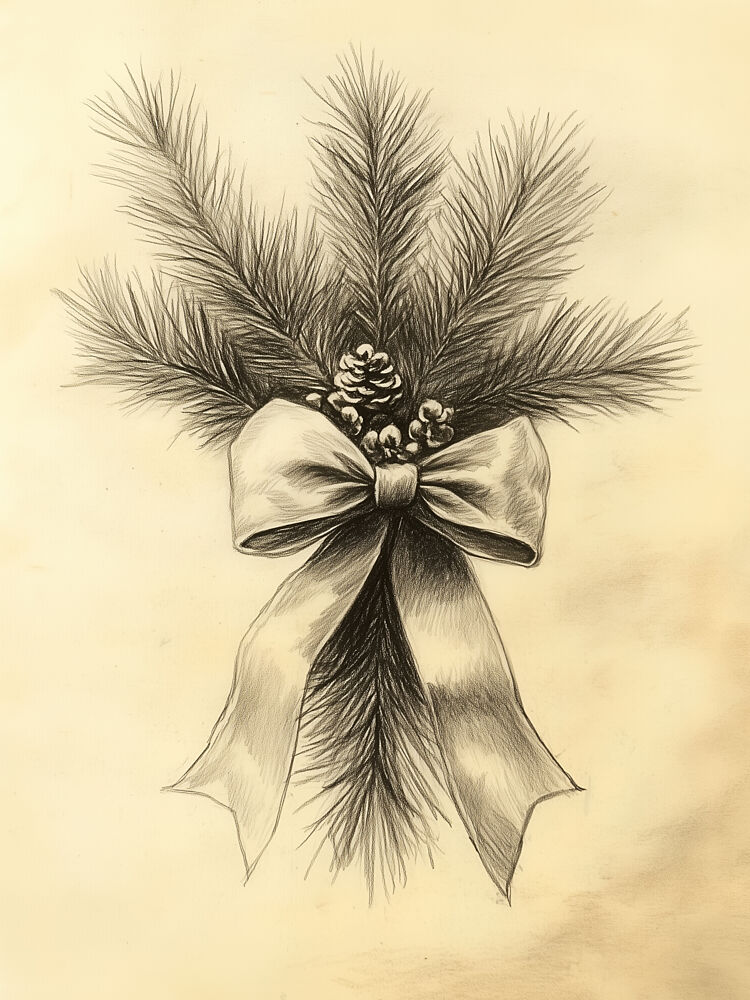 Bow on Spruce art print by Jolly and Dash for $57.95 CAD