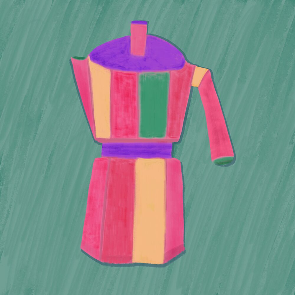 Vibrant Striped Moka art print by Aliya Putrus for $57.95 CAD