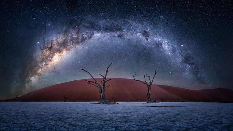 Milky Way Desert Night art print by Nichole Chen for $57.95 CAD