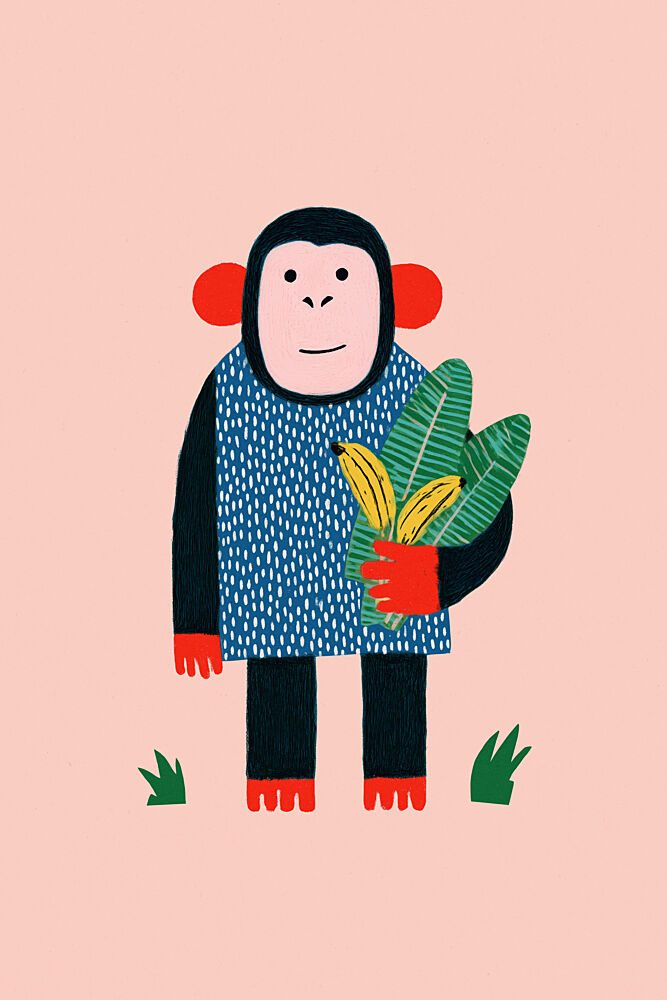 Banana Ape art print by Treechild for $57.95 CAD