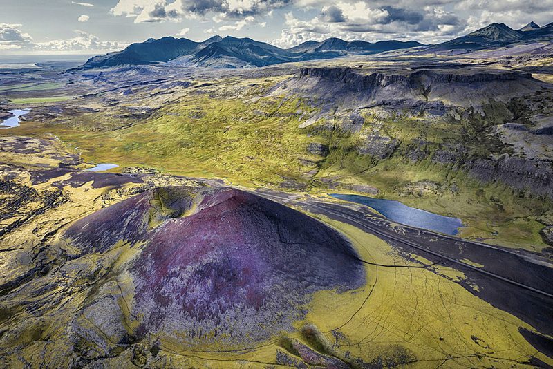 Purple Volcanic Crater Landscape art print by Thorsteinn H. Ingibergsson for $57.95 CAD