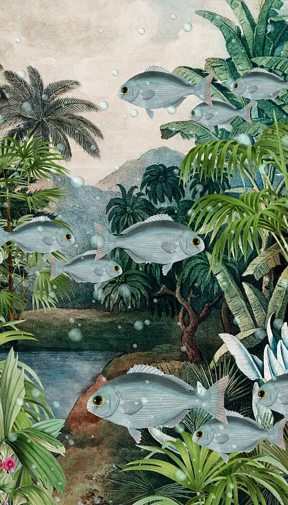 Dreamy Jungle Fish art print by Marja van den Hurk for $57.95 CAD