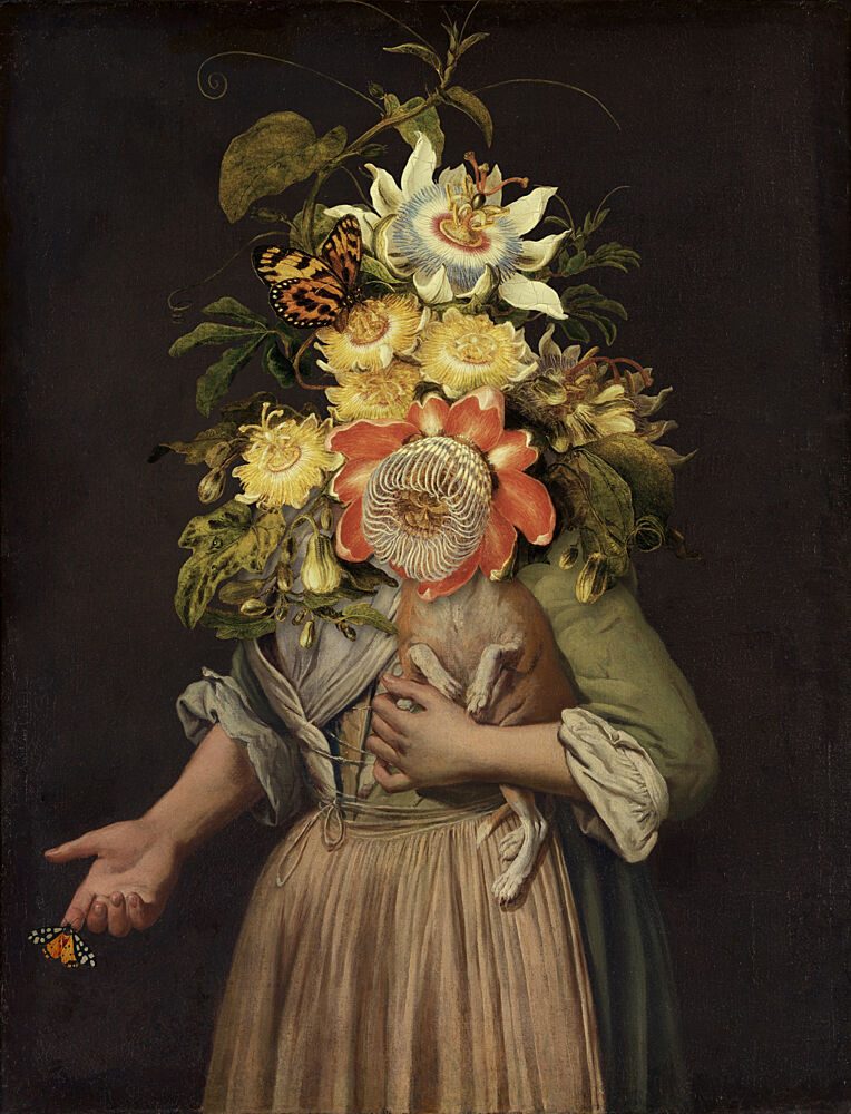 Surreal Floral Portrait art print by Marja van den Hurk for $57.95 CAD