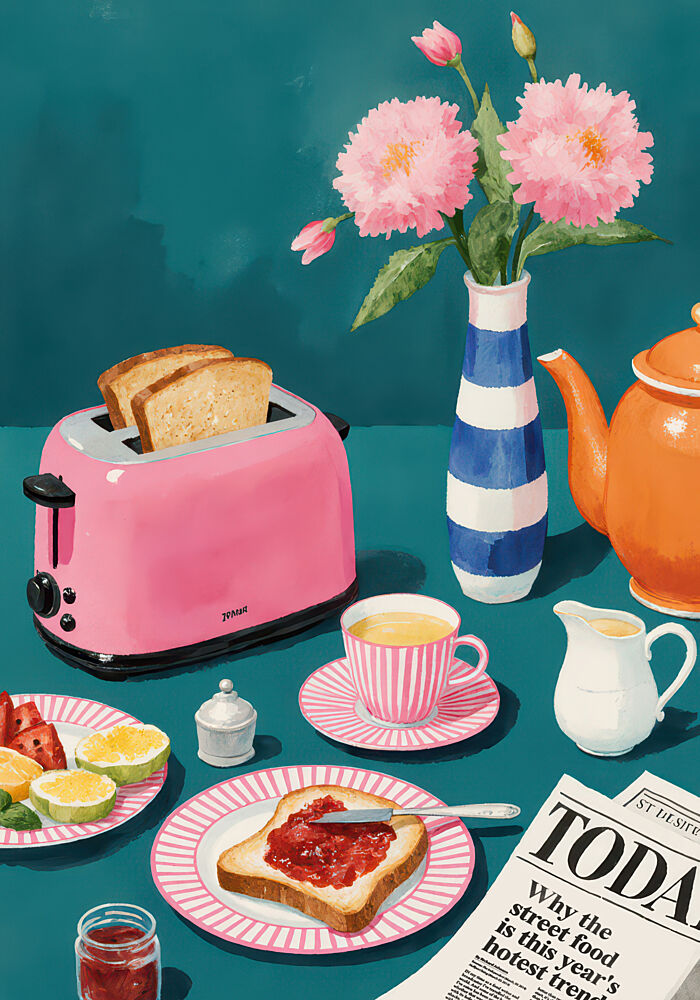 Bright Morning Breakfast art print by Neetesh Kumar for $57.95 CAD