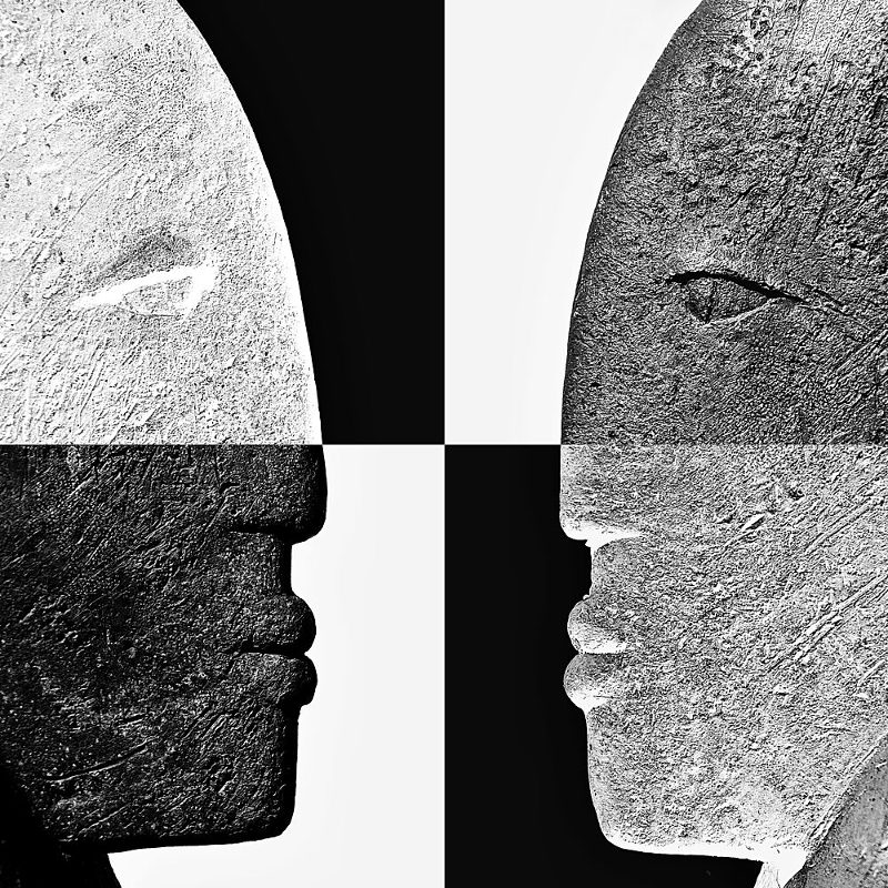 Contrasting Chess Faces art print by Roberto Parola for $57.95 CAD