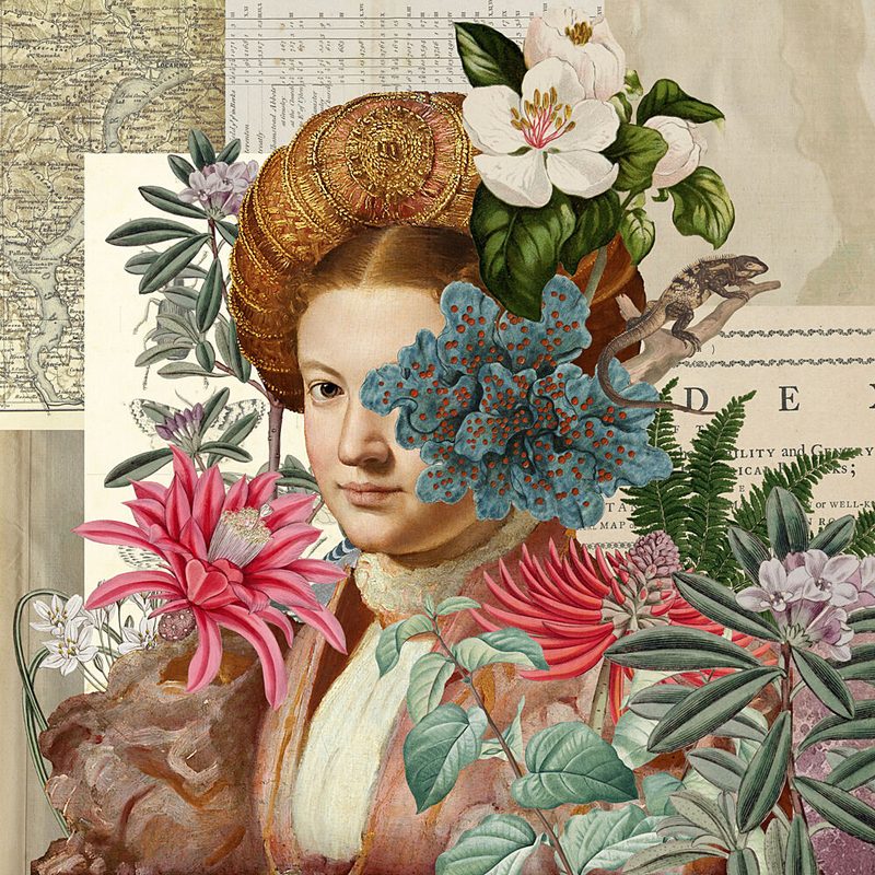 Vintage Botanical Portrait art print by Marja van den Hurk for $57.95 CAD