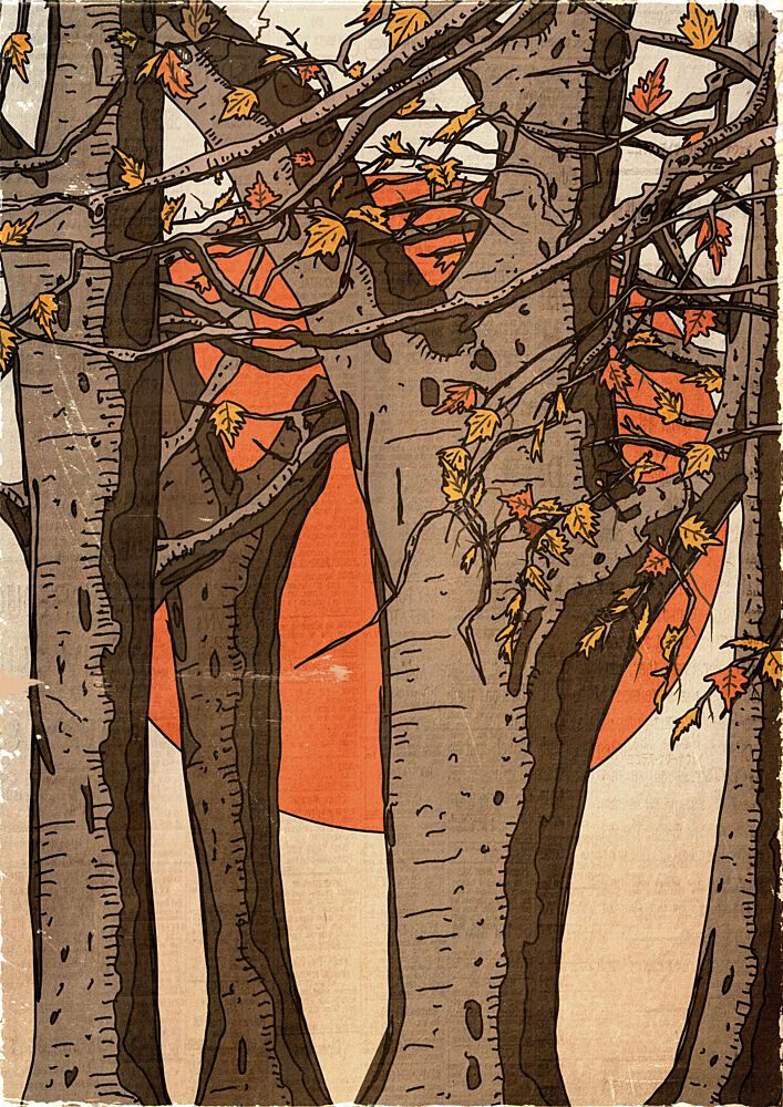 Autumn Forest Sunset art print by Nicholas for $57.95 CAD