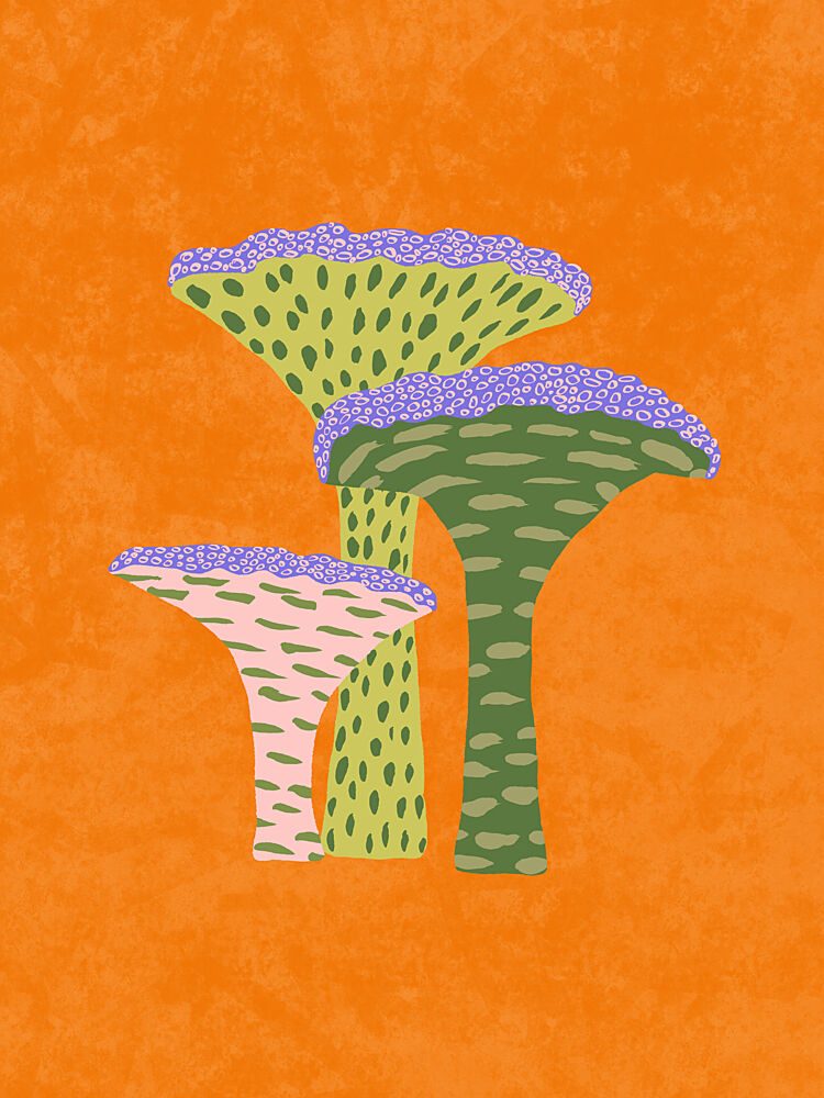 Vibrant Fantasy Fungi art print by Aliya Putrus for $57.95 CAD
