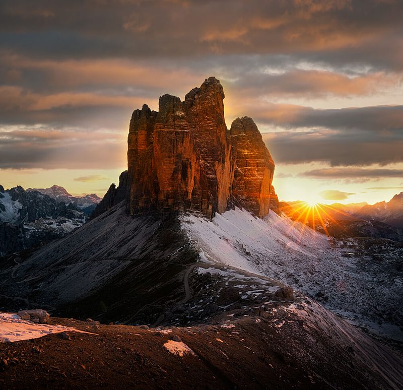 Tre Cime Sunrise Glow art print by John-Mei Zhong for $57.95 CAD