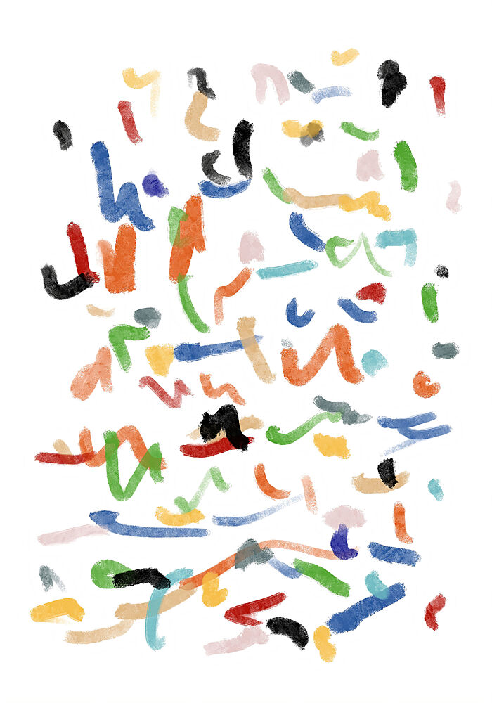 Vibrant Abstract Strokes art print by Cesare Bellassai Art for $57.95 CAD