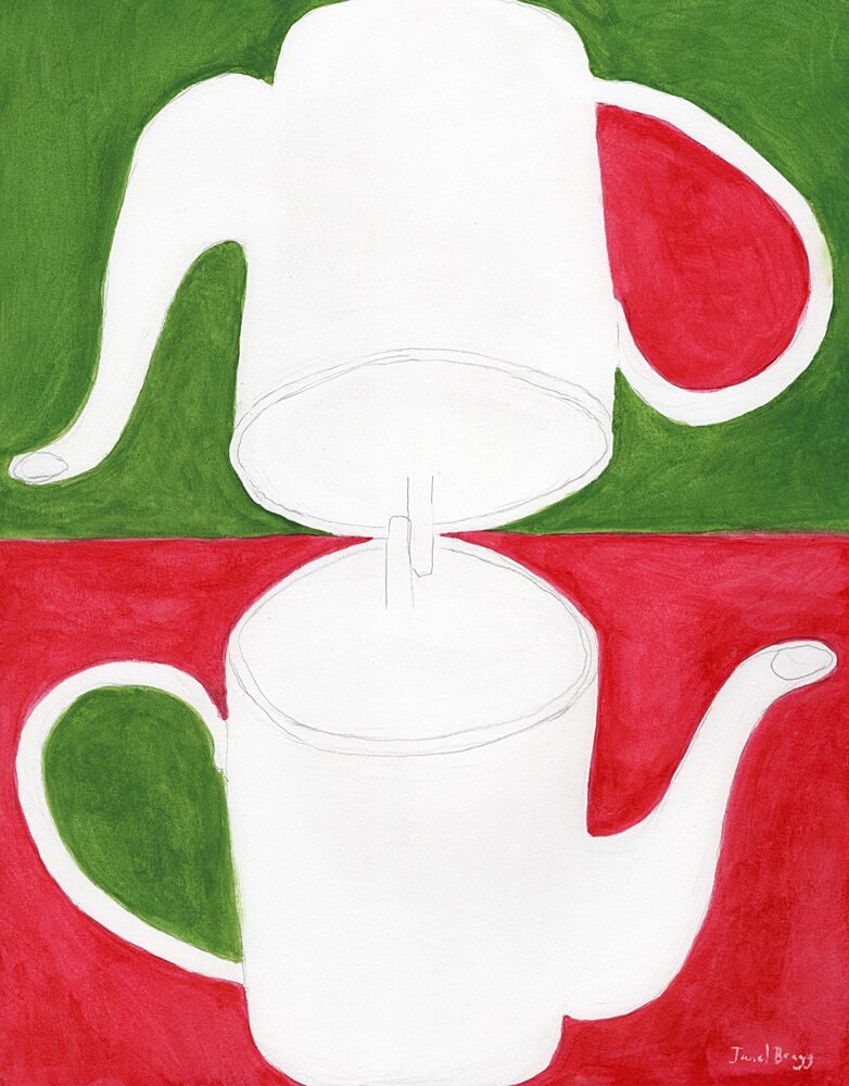 Red Green Teapots art print by Janel Bragg for $57.95 CAD