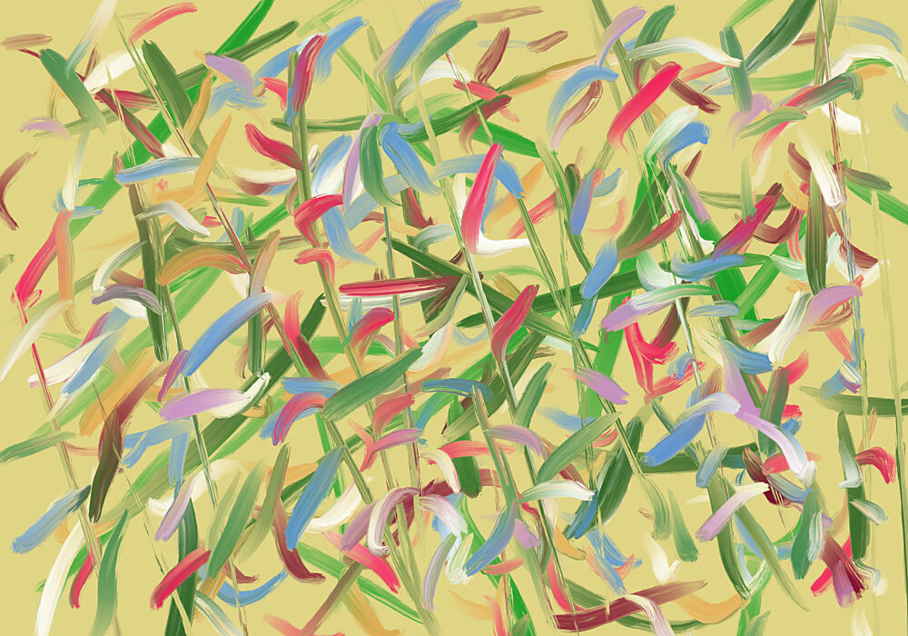 Vibrant Garden Reeds art print by Cesare Bellassai Art for $57.95 CAD