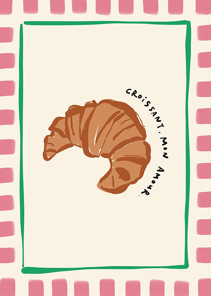 Croissant Mon Amour art print by Rio Soley for $57.95 CAD