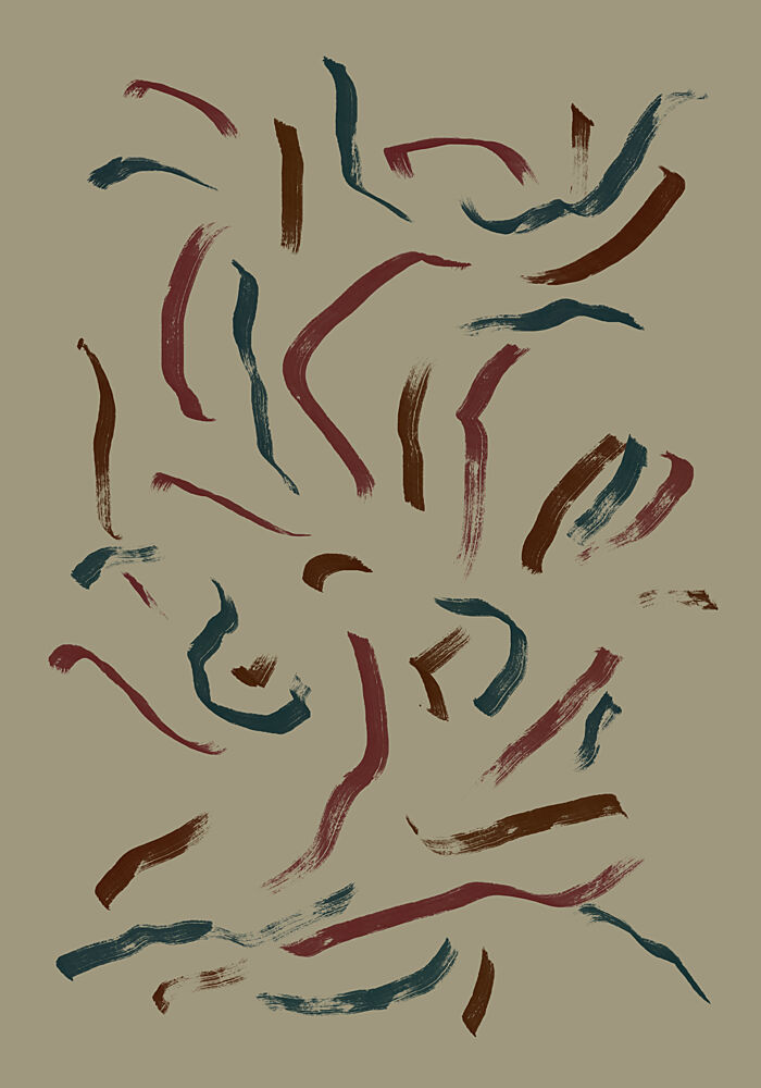Earthy Abstract Strokes art print by Cesare Bellassai Art for $57.95 CAD