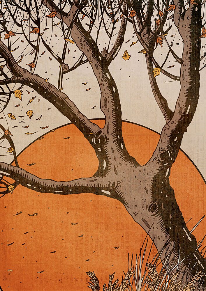 Autumn Tree Sunset art print by Nicholas for $57.95 CAD