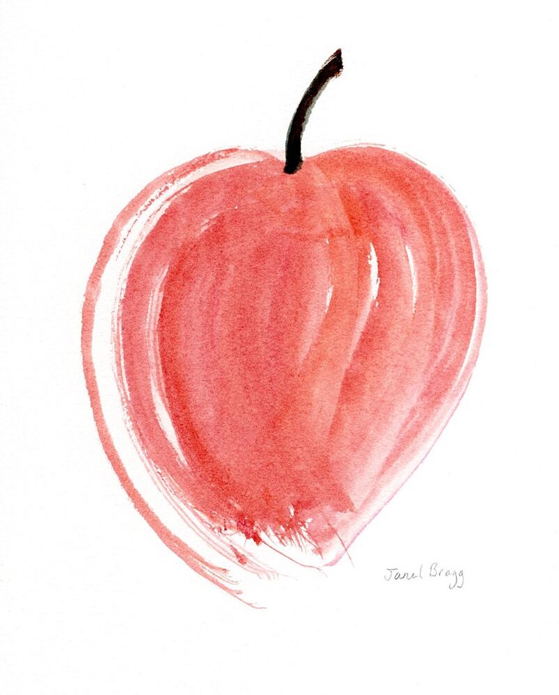 Abstract Red Apple art print by Janel Bragg for $57.95 CAD