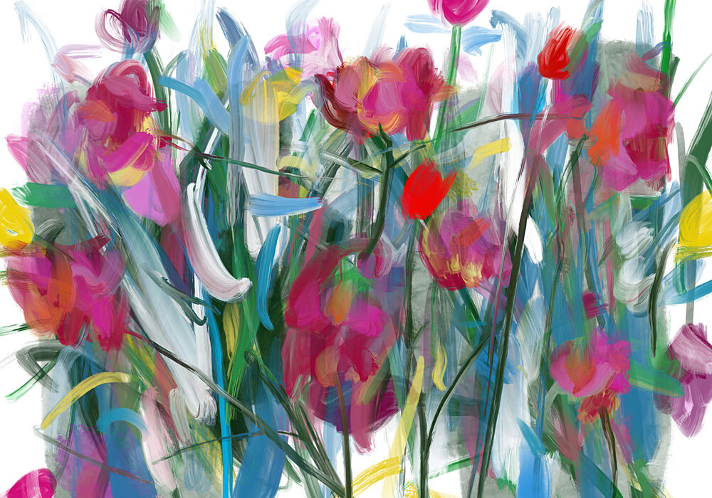 Impressionist Flower Garden art print by Cesare Bellassai Art for $57.95 CAD