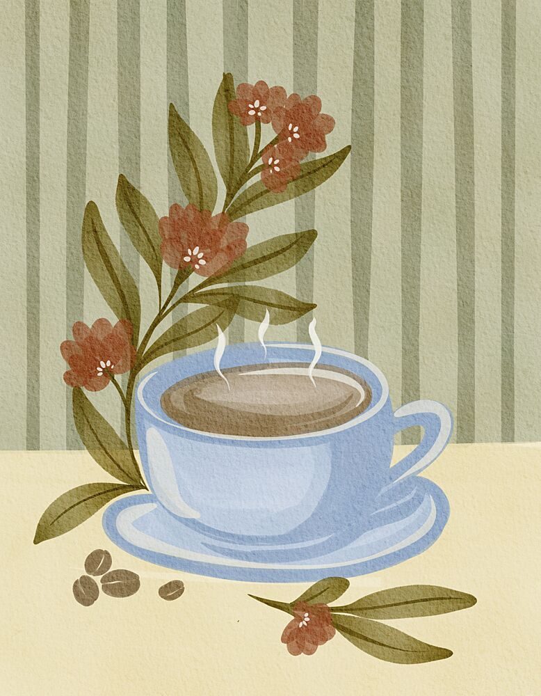 Steaming Coffee Bloom art print by Nikita Jariwala for $57.95 CAD