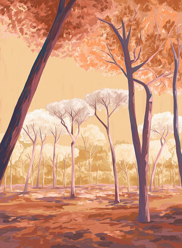 Warm Trees art print by Goed Blauw for $57.95 CAD