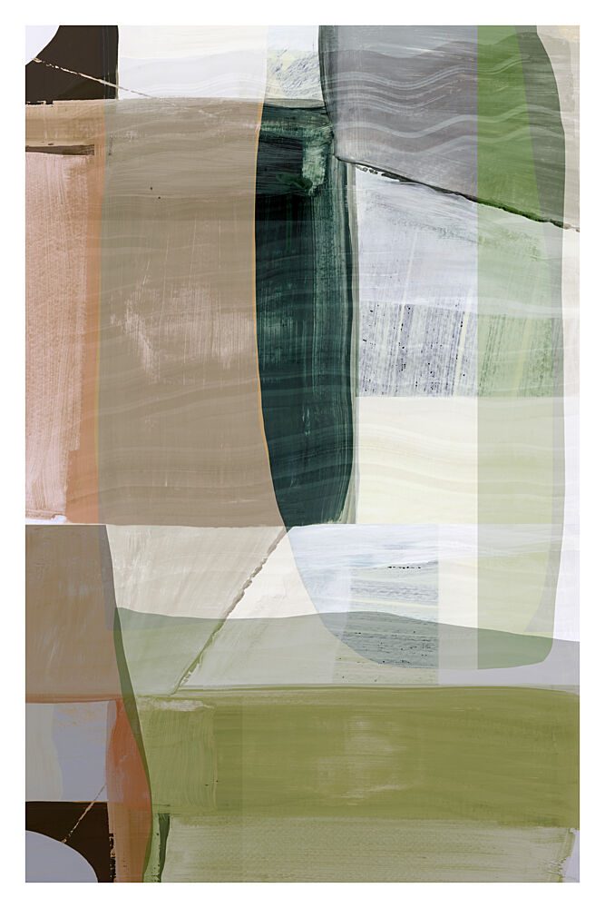 Earthy Green Abstract Shapes art print by Cartissi for $57.95 CAD