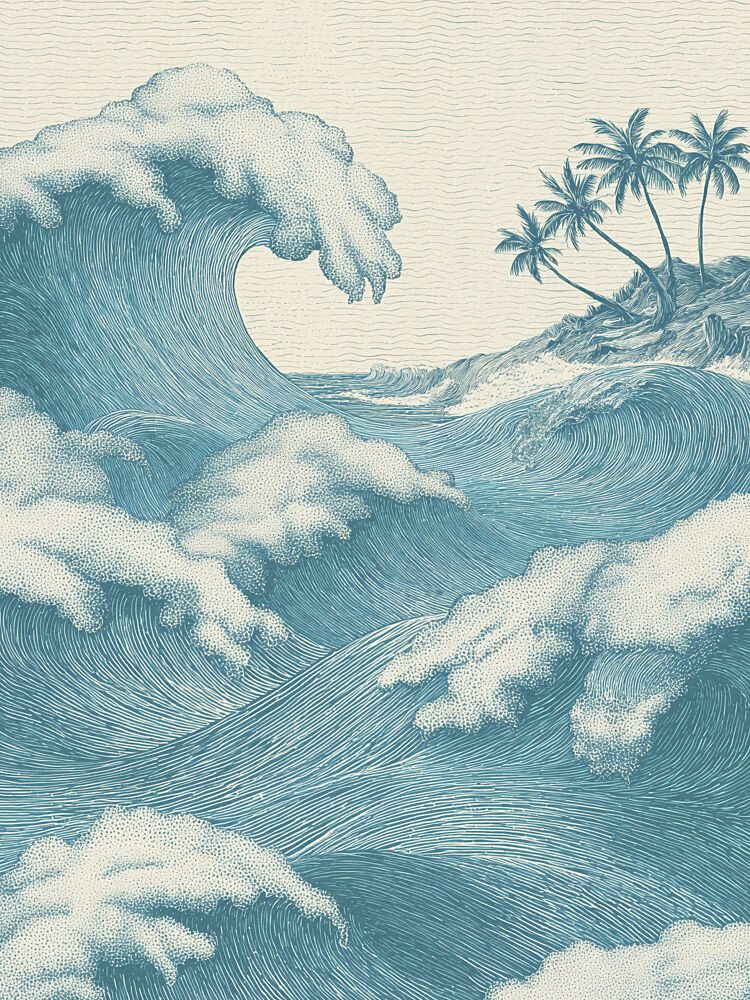 Crashing Tropical Waves art print by Andreas Magnusson for $57.95 CAD