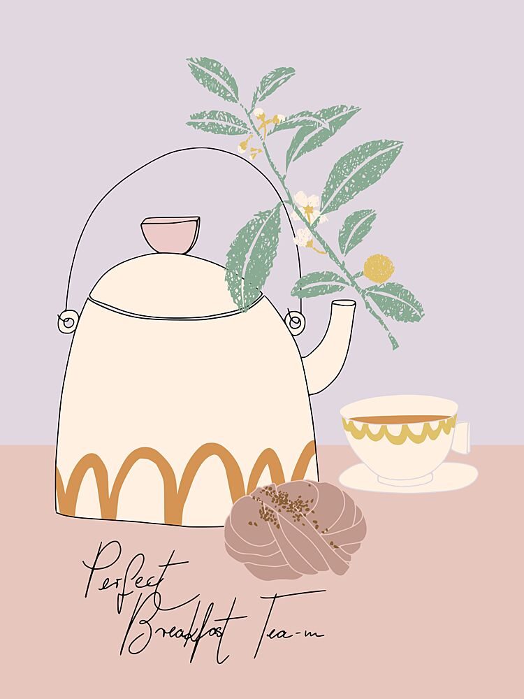 Cozy Morning Tea art print by Annick for $57.95 CAD