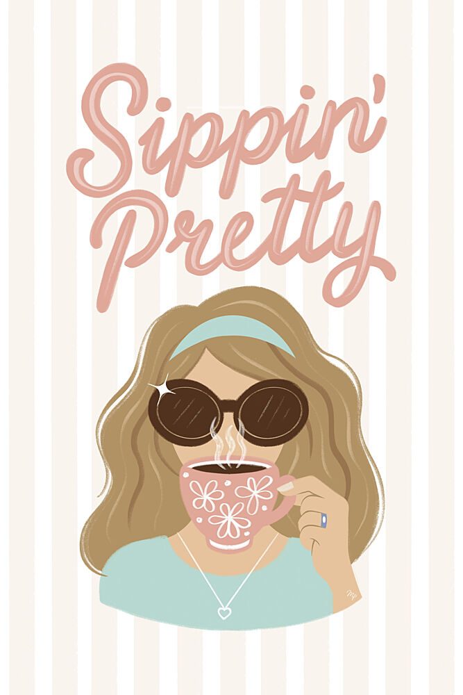 Sippin Pretty Girl art print by Martina for $57.95 CAD