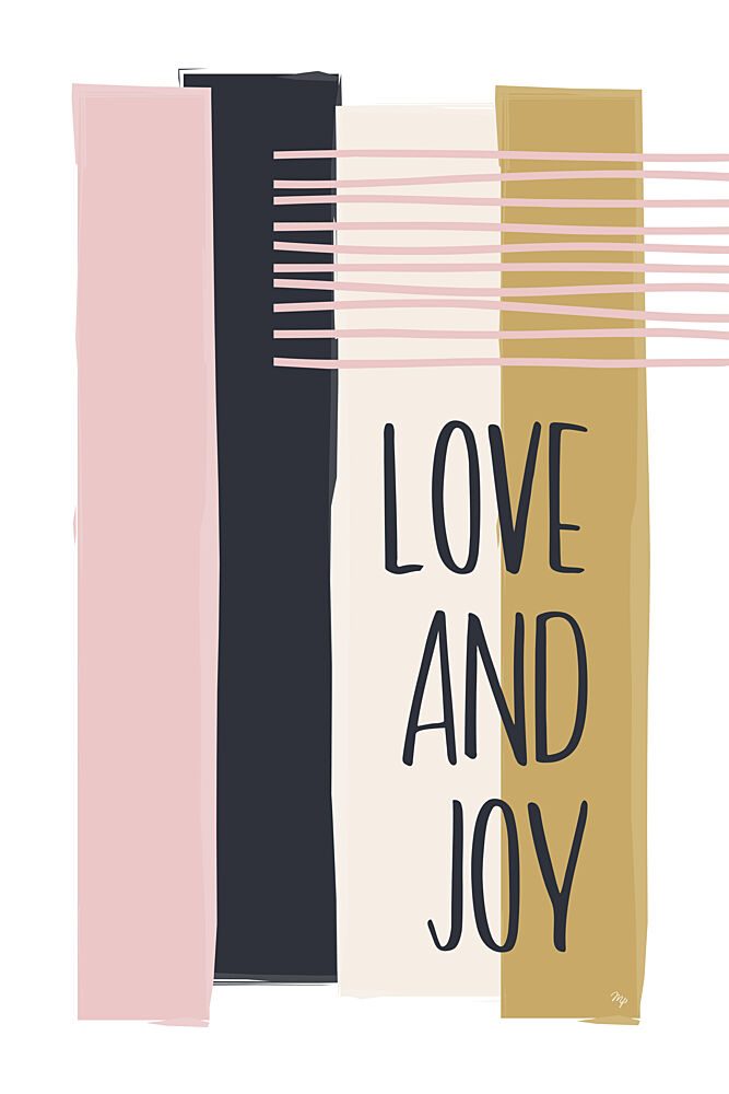 Love and Joy Color Blocks art print by Martina for $57.95 CAD