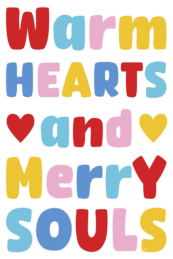 Warm Hearts Merry Souls art print by Martina for $57.95 CAD