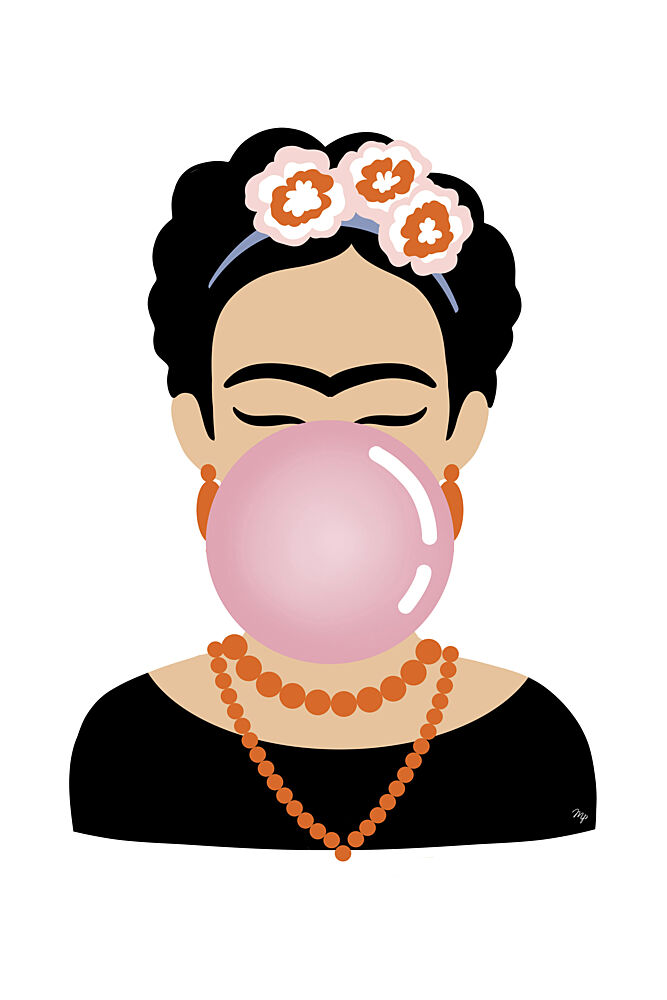 Iconic Bubble Gum Woman art print by Martina for $57.95 CAD