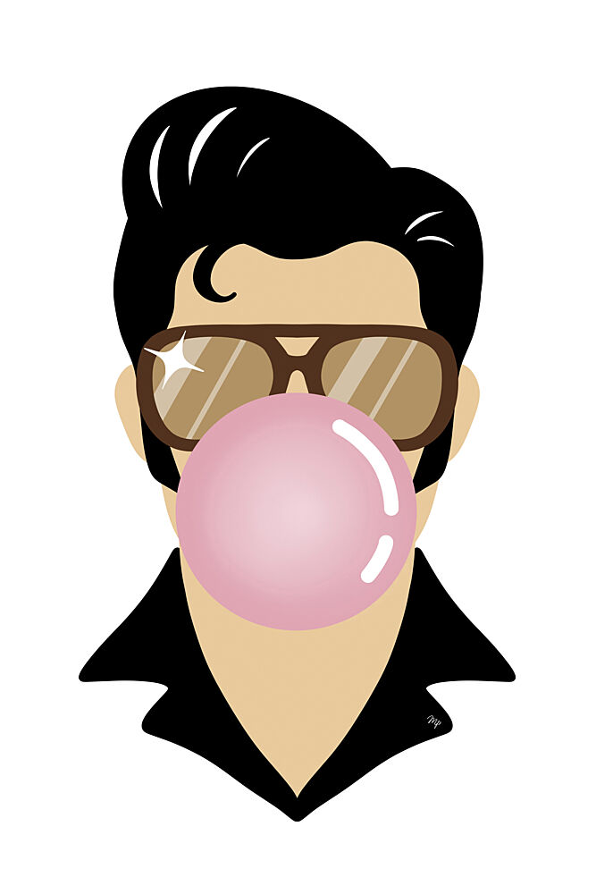 Cool Greaser Bubblegum art print by Martina for $57.95 CAD