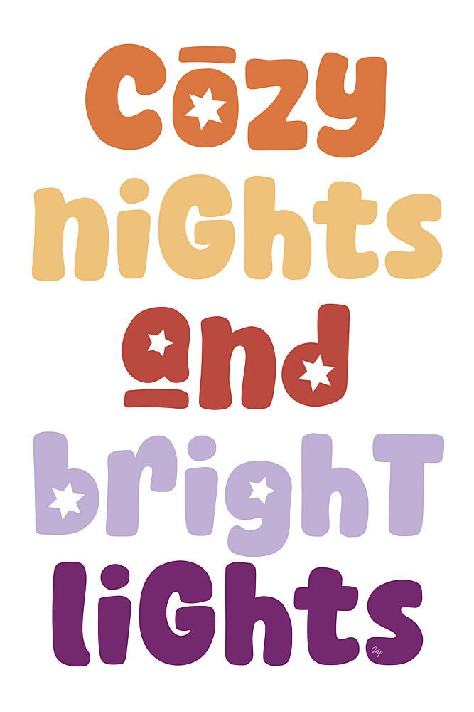 Cozy Nights Bright Lights art print by Martina for $57.95 CAD