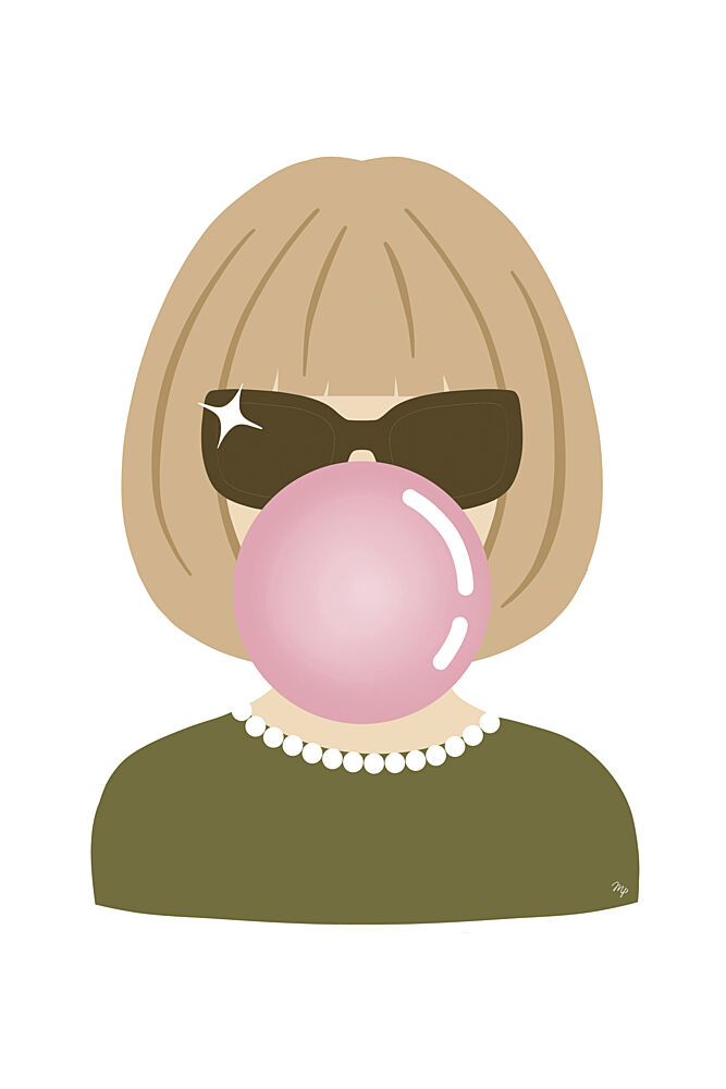 Blonde Bob Bubblegum Chic art print by Martina for $57.95 CAD