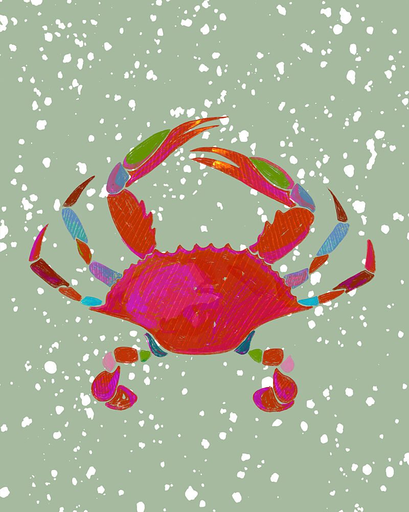 Vibrant Crab Splash art print by Uma Gokhale for $57.95 CAD