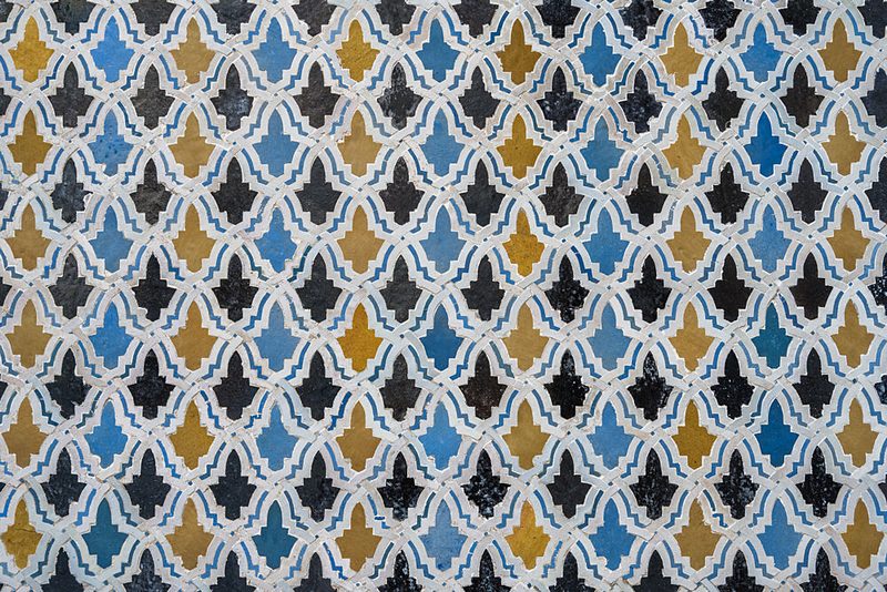 Blue Gold Moorish Tiles art print by Photolovers for $57.95 CAD