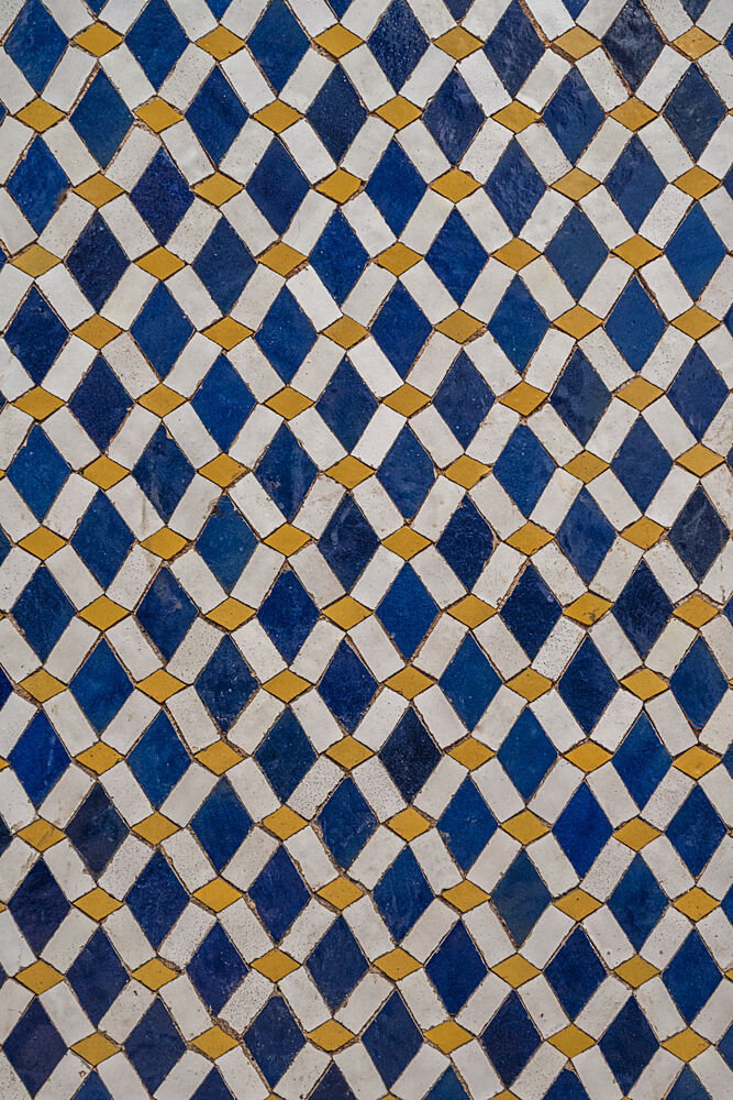 Blue Gold Diamond Pattern art print by Photolovers for $57.95 CAD