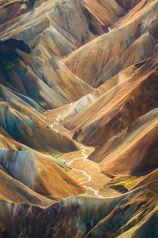 Colorful Mountain Valley art print by Yuan Cui for $57.95 CAD
