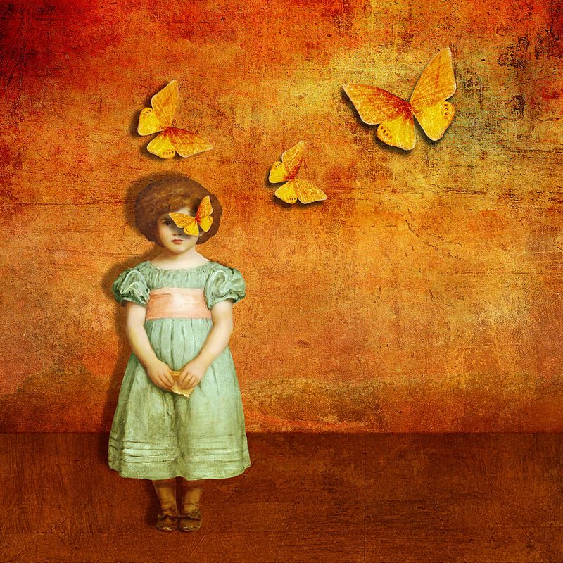 Girl with Butterfly Eyes art print by Marja van den Hurk for $57.95 CAD