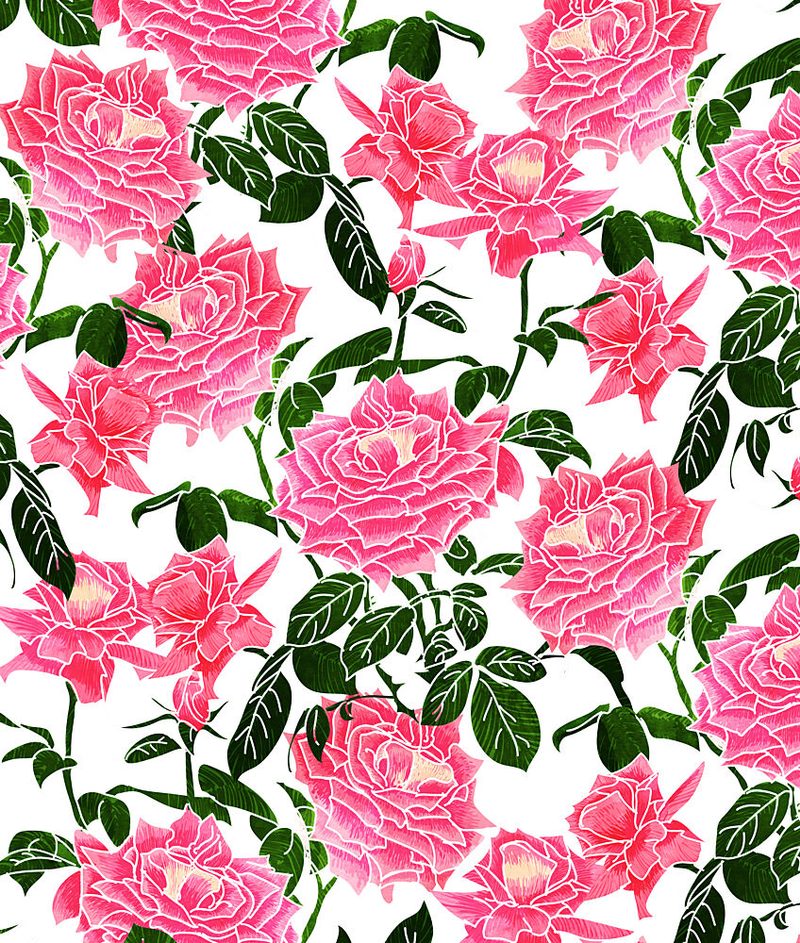 Vibrant Pink Roses art print by Uma Gokhale for $57.95 CAD