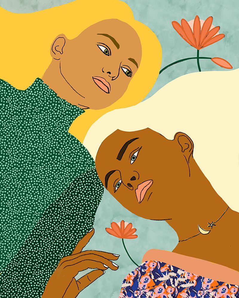 Diverse Women Floral Calm art print by Uma Gokhale for $57.95 CAD