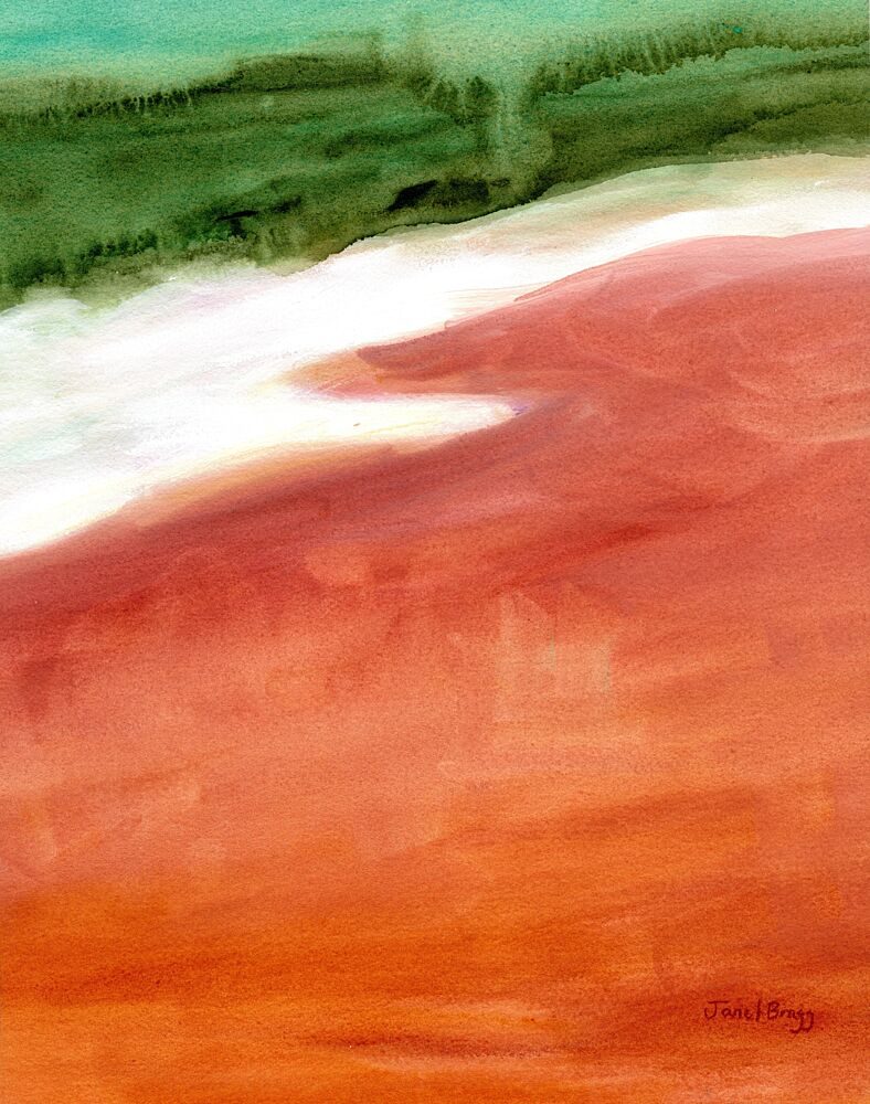 Red Sand Green Water art print by Janel Bragg for $57.95 CAD