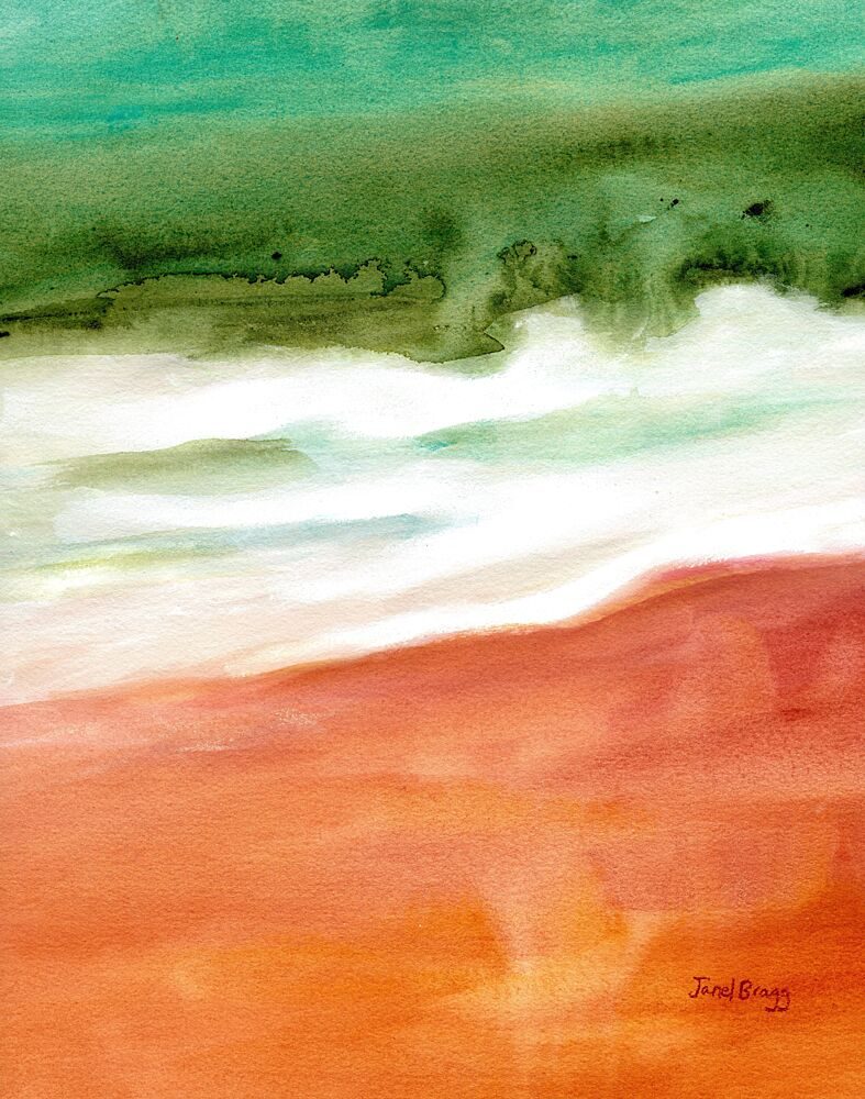 Abstract Ocean Horizon art print by Janel Bragg for $57.95 CAD